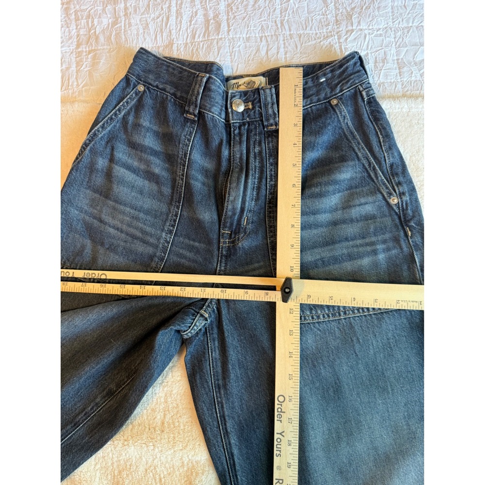 Madewell Superwide-Leg Jeans Blue High Rise Patch Pocket Denim 26 CKP497129444
